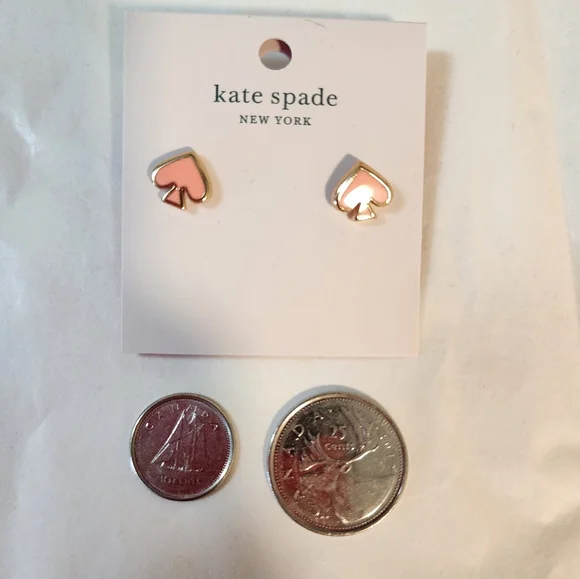 (BNWT) Kate Spade Everyday Spade Earrings - Picture 3 of 4